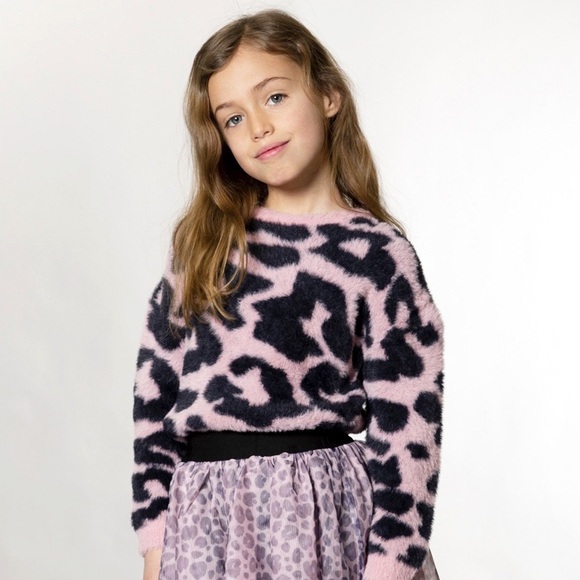 deux par deux Other - Deux par Deux Pink and Black Fuzzy Sweater